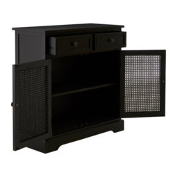 Orsina Timeless Design Black Wooden Sideboard, Spacious Sideboard For Livingroom, Durable Sideboard Cabinet - thumbnail 3