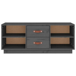 Walplus Tv Cabinet Grey 100X34X40 Cm Solid Wood Pine - thumbnail 6