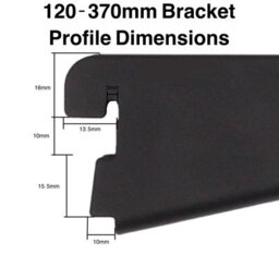 Afit Black Twin Slot Brackets 270mm - Pack Of 2 - Genuine 32mm Twin Slot Adjustable Wall Shelving - thumbnail 4