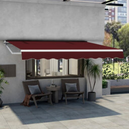 Costway 3.6 X 3M Patio Awning Manual Garden Canopy Sun Shade Retractable Shelter Outdoor - thumbnail 4