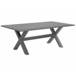 Beliani Garden Dining Set 6 Seater Cascais With Cushions Pe Rattan Grey - thumbnail 4