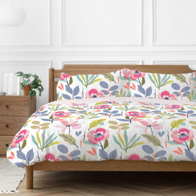 Copenhagen Home Mia Floral King Size Duvet Cover Set With Pillowcases - Bright Multicolour - image 1