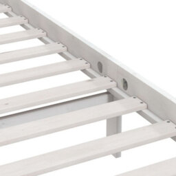 Berkfield Bed Frame White Solid Wood 120X190 Cm Small Double - thumbnail 6