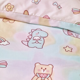 Catherine Lansfield Kids Forever Together Reversible Duvet Cover Set With Pillowcase Pastel - thumbnail 4