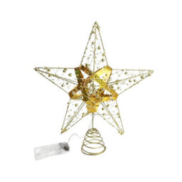Gold Strip Led Light-Up Star Christmas Tree Topper - thumbnail 5