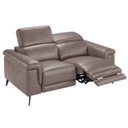 Angel Cerda Elegant 3-Seater Mink Leather Sofa With Electric Recline - thumbnail 5