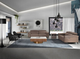 Angel Cerda Elegant 3-Seater Mink Leather Sofa With Electric Recline - thumbnail 3