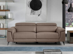 Angel Cerda Elegant 3-Seater Mink Leather Sofa With Electric Recline - thumbnail 2