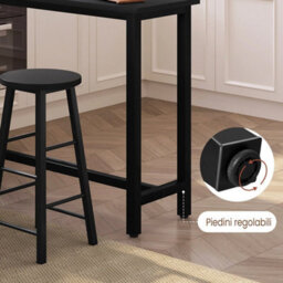 Dining Bar Coffee Kitchen Island Counter Table Metal Legs With Footrest - thumbnail 3