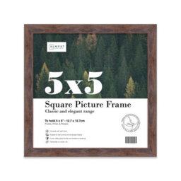 5X5 Walnut Picture Frame (12.7 X 12.7Cm) Poster, Photo, Artwork, Gallery Wall Or Print - thumbnail 1