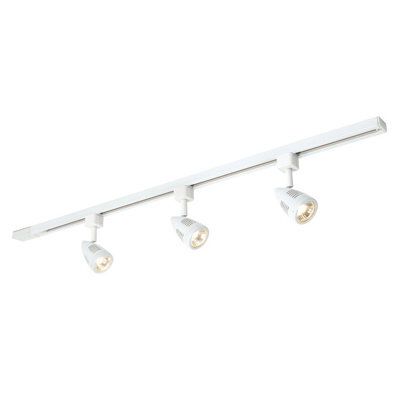 Anson Lighting Barrel Gloss White 3 Light Track Light