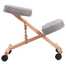 Costway Kneeling Chair Adjustable Height & Angle Ergonomic Stool W/ Padded Seat Grey - thumbnail 7