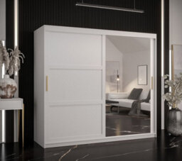 Arte Ramiro Ii Contemporary 2 Sliding Door Wardrobe 9 Shelves 2 Rails White Matt (H)2000mm (W)2000mm (D)620mm - thumbnail 2