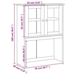 Berkfield Dresser Top Vigo 78X30X100 Cm Solid Wood Pine - thumbnail 9
