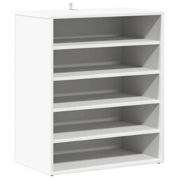 Berkfield Durable Shoe Cabinet White 60X35X70 Cm Engineered Wood - thumbnail 1