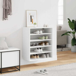Berkfield Durable Shoe Cabinet White 60X35X70 Cm Engineered Wood - thumbnail 3