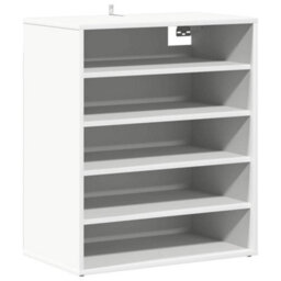 Berkfield Durable Shoe Cabinet White 60X35X70 Cm Engineered Wood - thumbnail 6