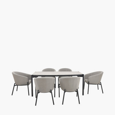 Pacific Lifestyle Nevada Putty Outdoor 6 Seater Dining Set - image 1