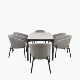 Pacific Lifestyle Nevada Putty Outdoor 6 Seater Dining Set - thumbnail 3