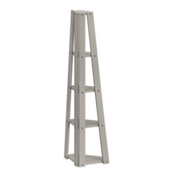 Mercers Furniture Corona Grey Wax Corner Ladder Bookcase Solid Wood Mexican Pine Wooden Shelving - thumbnail 4