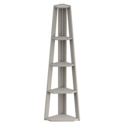 Mercers Furniture Corona Grey Wax Corner Ladder Bookcase Solid Wood Mexican Pine Wooden Shelving - thumbnail 3