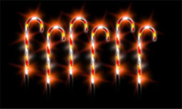 Netagon Outdoor Led Light Up Christmas Candy Cane Set Of 6 With Timer And Battery Operation - thumbnail 4