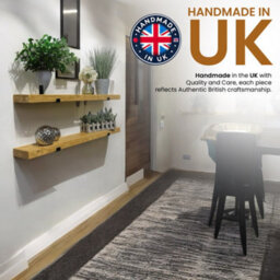 MKGT Rustic Shelves, Narrow Wooden Wall-Mounted Floating Wall Shelves With Metal Brackets(Set Of 2, 80Cm Long) - thumbnail 2