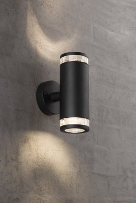 Nordlux Birk Outdoor Aluminium Wall Light Weatherproof Black,mains - image 1