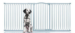 Bettacare Extra Tall Curved Top Dog Gate, 225Cm - 234Cm, Matt Grey, Extra Tall 100Cm In Height, Pressure Fit Pet Gate - thumbnail 1