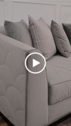 my furniture Pino Three Seat Sofa Dove Grey Velvet With Silver-Detail Ash Base - Large. - thumbnail 3