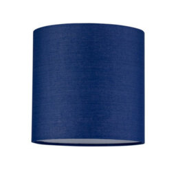 First Choice Lighting Navy Blue Cotton 17Cm Table Lamp Shade - thumbnail 1