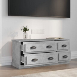 Walplus Tv Cabinet Concrete Grey 100X35.5X45 Cm Engineered Wood - thumbnail 3
