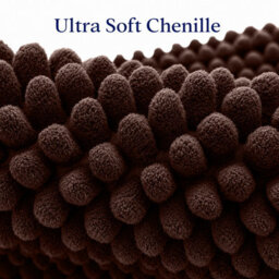 Aspire Homeware Quick Dry Chenille Bathmat Soft Water Absorbent Shower Mat Non-Slip Floor Mat, Brown (L)80Cm X (W)50Cm - thumbnail 4
