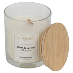 Urbn-Living 12Oz Set Of 1 Blossom Scented Candle In Glass Jar With Bamboo Lid & 75 Hour Burn Time - thumbnail 7