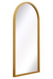 Mirroroutlet The Arcus Gold Metal Framed Arched Wall Mirror 80Cm X 40Cm - thumbnail 3