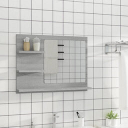 Walplus Bathroom Mirror Grey Sonoma 60X10.5X45 Cm Engineered Wood - thumbnail 7