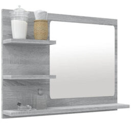 Walplus Bathroom Mirror Grey Sonoma 60X10.5X45 Cm Engineered Wood - thumbnail 6
