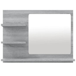 Walplus Bathroom Mirror Grey Sonoma 60X10.5X45 Cm Engineered Wood - thumbnail 3