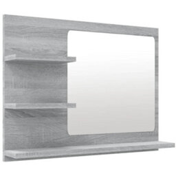 Walplus Bathroom Mirror Grey Sonoma 60X10.5X45 Cm Engineered Wood - thumbnail 2