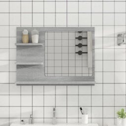 Walplus Bathroom Mirror Grey Sonoma 60X10.5X45 Cm Engineered Wood - thumbnail 1