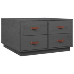 Berkfield Rustic Coffee Table Grey 80X80X45 Cm Solid Wood Pine