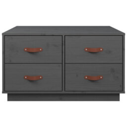 Berkfield Rustic Coffee Table Grey 80X80X45 Cm Solid Wood Pine - thumbnail 6