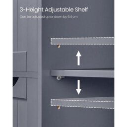 Songmics Vasagle Bathroom Cabinet, Narrow Bathroom Cabinet, Side Cabinet, Chest Of Drawers, With 4 Drawers, Adjustable Shelf, Dark Grey - thumbnail 6
