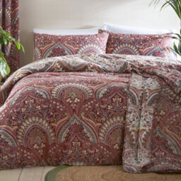 Dreams & Drapes Palais Rich Jacobean Damask Multicoloured Print Duvet Cover Set