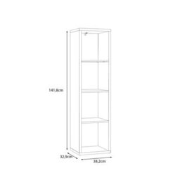 Furniture To Go Mauro 3 Shelves Storage Unit In Terracotta - thumbnail 5