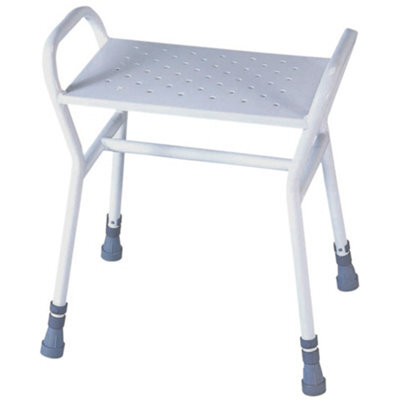 Loops Adjustable Heavy Duty Shower Stool With 190Kg Capacity - Perfect For Small Spaces - image 1