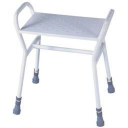Loops Adjustable Heavy Duty Shower Stool With 190Kg Capacity - Perfect For Small Spaces - thumbnail 1