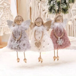 Woodside Home Living - Christmas Tree Hanging Decoration Angel (Set Of 3) - thumbnail 1