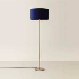 Valuelights Charles Chrome Floor Lamp With Navy Velvet Shade - thumbnail 6