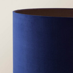 Valuelights Charles Chrome Floor Lamp With Navy Velvet Shade - thumbnail 3